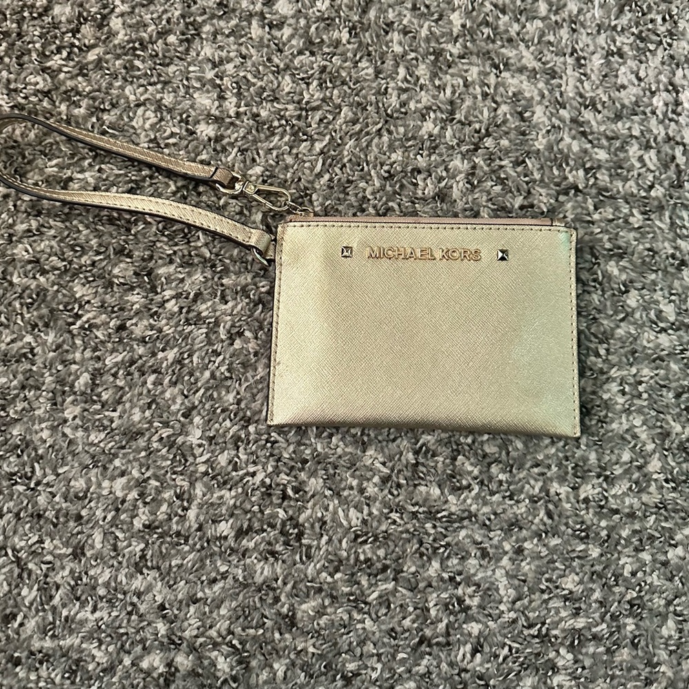 Michael Kors Metallic Gold Wristlet